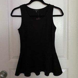 NEW Cotton Tank with Peplum Detail